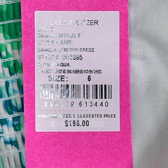 Lilly Pulitzer Daniela Stretch Dress Hopelessly Devoted Engineered - Picture 11 of 11